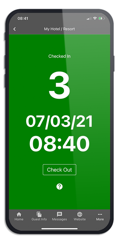 Check in and check out